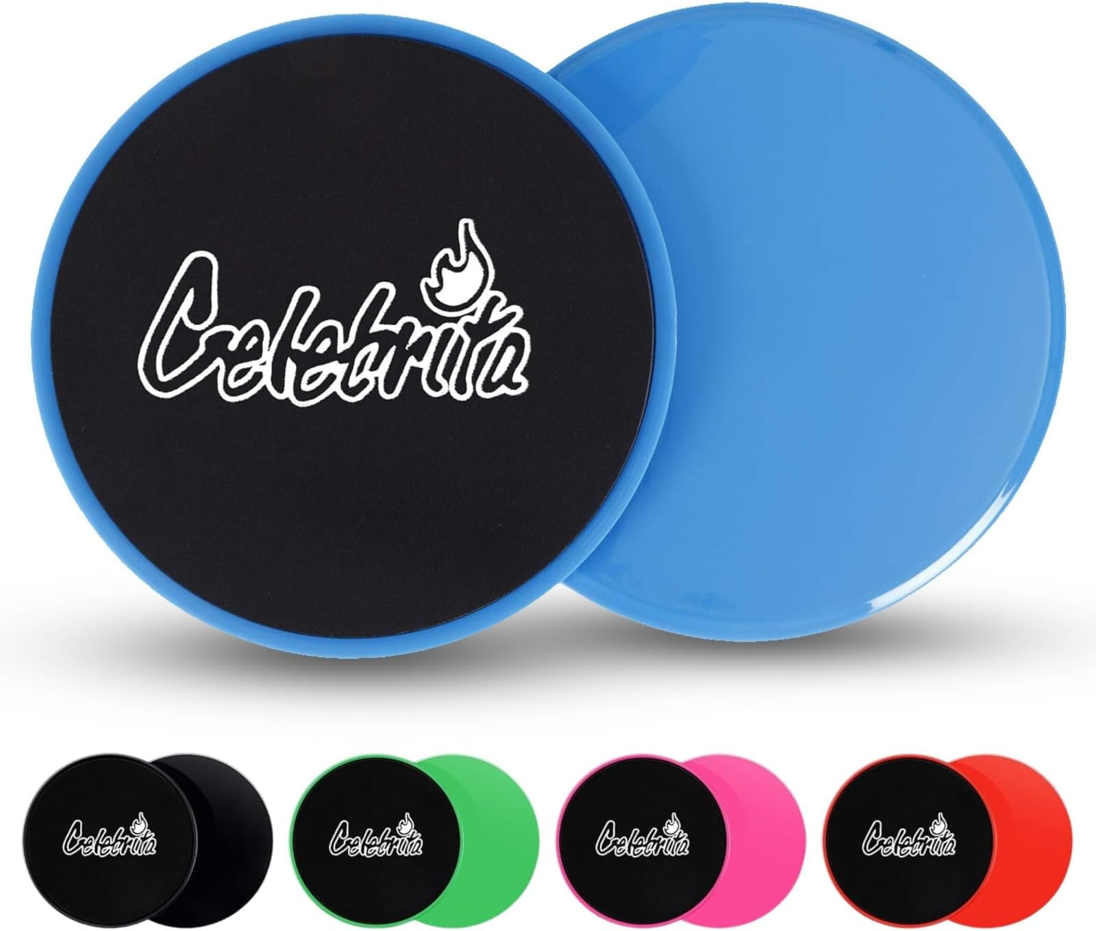 Celebrita Pair of Gliding Discs Core Sliders Ab, Back, Hip, and Leg Exercise Gear for Gym, Home, Yoga, Pilates | Strengthen Abdomen, Burn Fat, Improve Balance