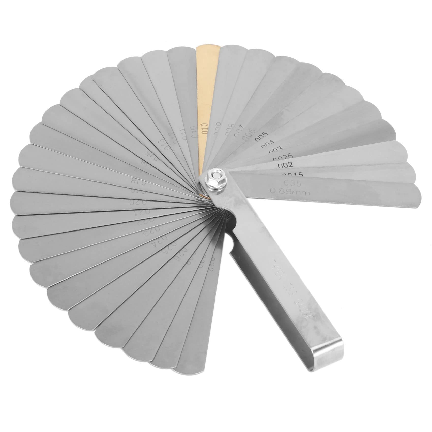 Produktbild von Fühlerlehren-Set 32 Blätter – 0,03–1,00 Mm / 0,001–0,04 Zoll – Präzisions-Messwerkzeug Aus Federstahl Für Ventilspiel, Gitarre & Zündkerzen
