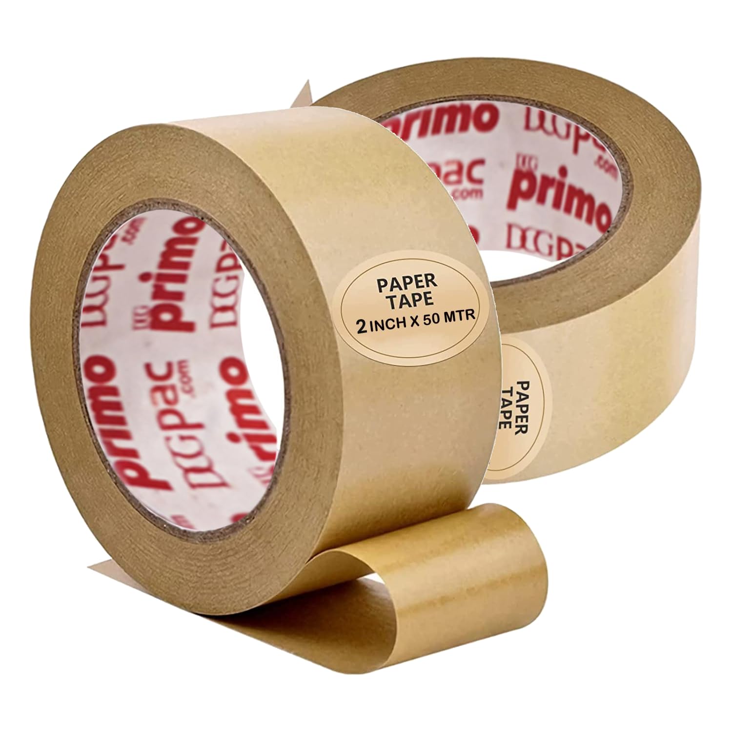 DCGPAC Brown Kraft Paper Tape, 2 inch 50 metre, Eco-Friendly