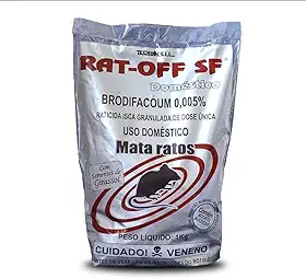 Veneno para Ratos - Raticida RatOFF 25g 40 unidades