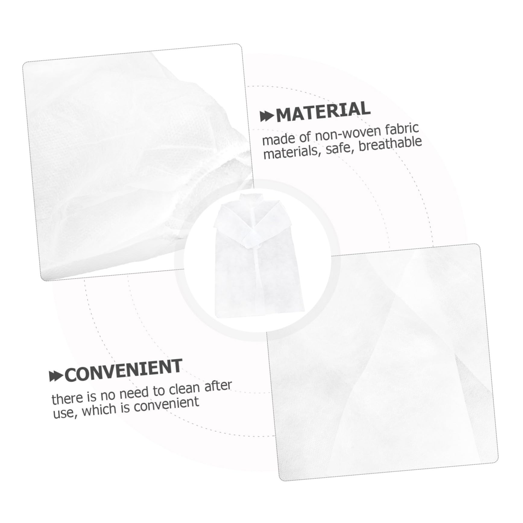 Healeved Camice da Laboratorio Bianco Usa e Getta Non Tessuto, Comodo e Traspirante, Maniche Lunghe, Confezione da 10 Pezzi per Manutenzione e Pittura Stile Casuale