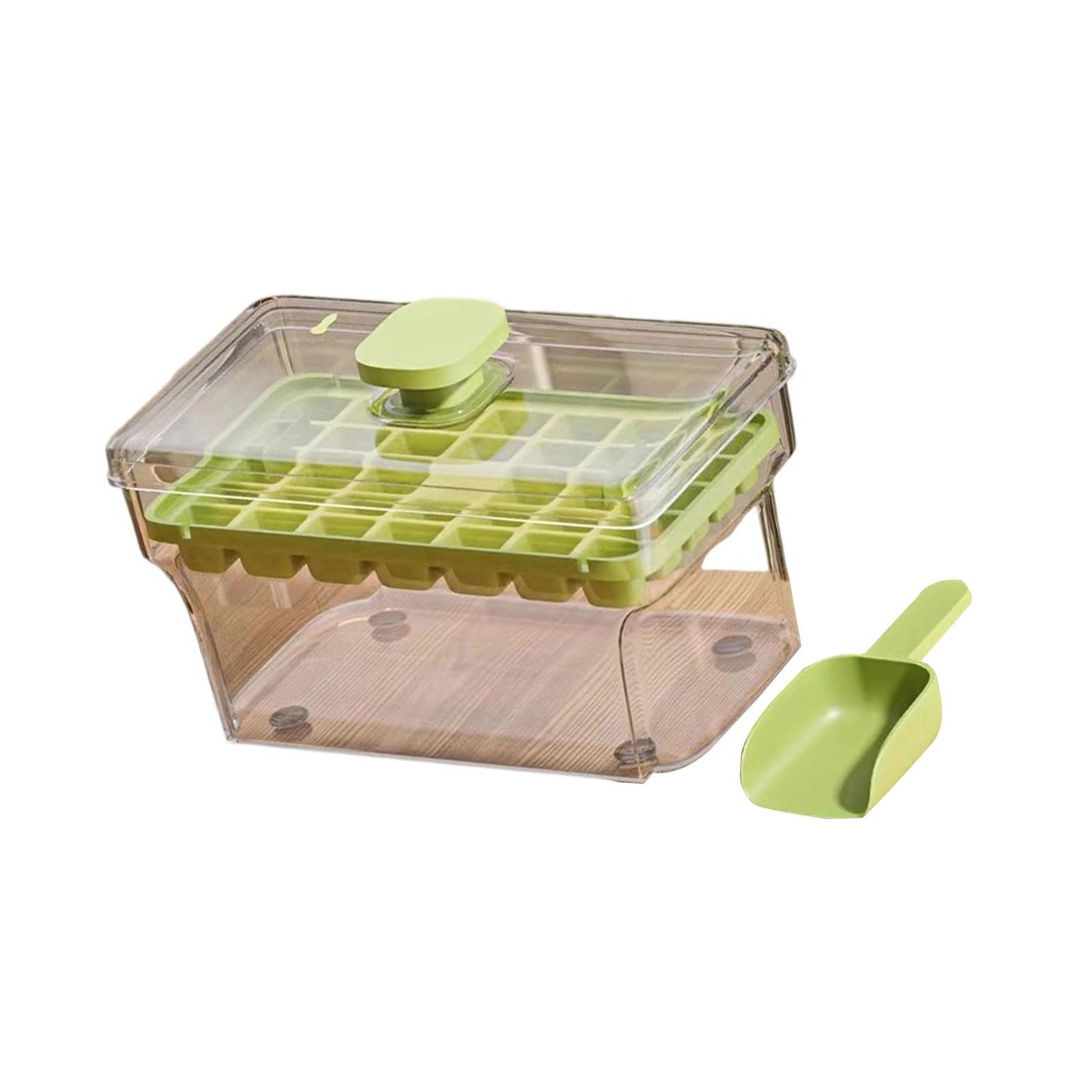 Tsophreniq Ice Maker Press Type Ice Box with Lid Storage Box Easy Release Ices Trays for Coffee & Drink Refrigerator Maker