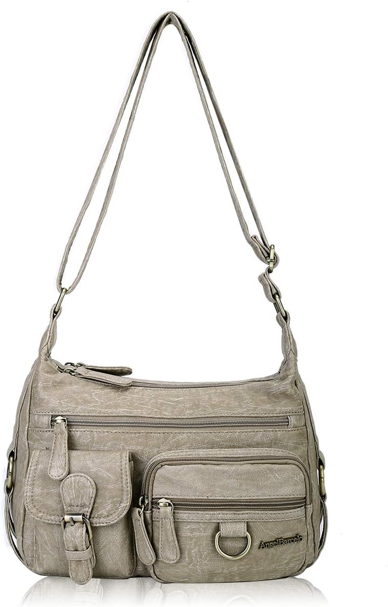 Angel Barcelo Cross body Shoulder Bag Women Soft PU Leather Purses and Handbags