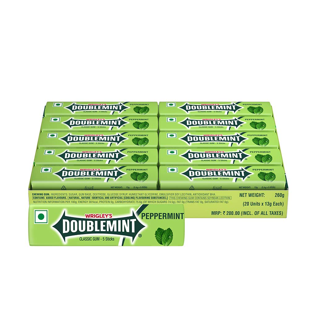 See full amazon price history chart for Doublemint Peppermint Chewing Gum Stick, 20 X 260 g Doublemint Peppermint Chewing Gum Stick, 20 X 260 g (B087JVNH34) Amazon Price History, Amazon Price Tracker