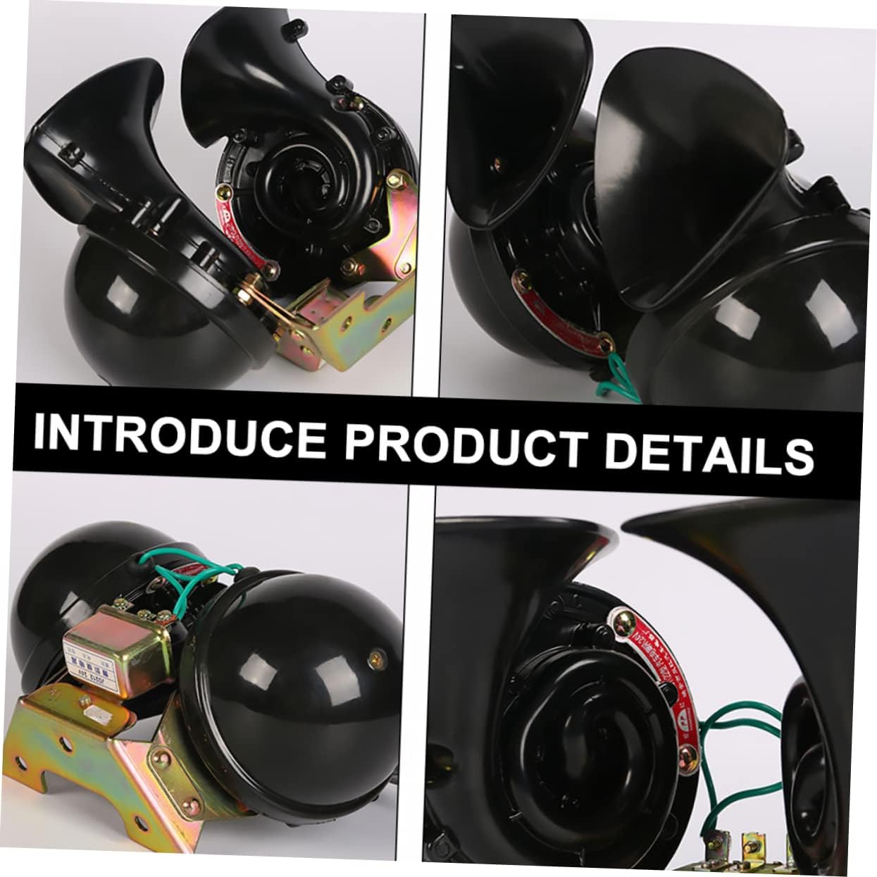 Loudspeaker Loud Air Horn Woofer Dual Tone Horn Super Loud 12v Car s Motorcycle Air Bull s for Truck Car Kit Electronic Frame Shell