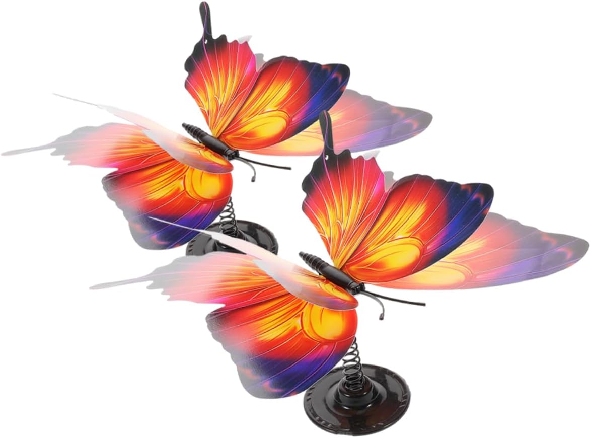 JECOMPRIS 2piezas Decoraciones De Mariposas Para Tablero De Coche Accesorios Creativos Para Interior De Auto Adornos De Mariposas Eléctricas Decoraciones Para Tablero Estéticos Gadgets Para