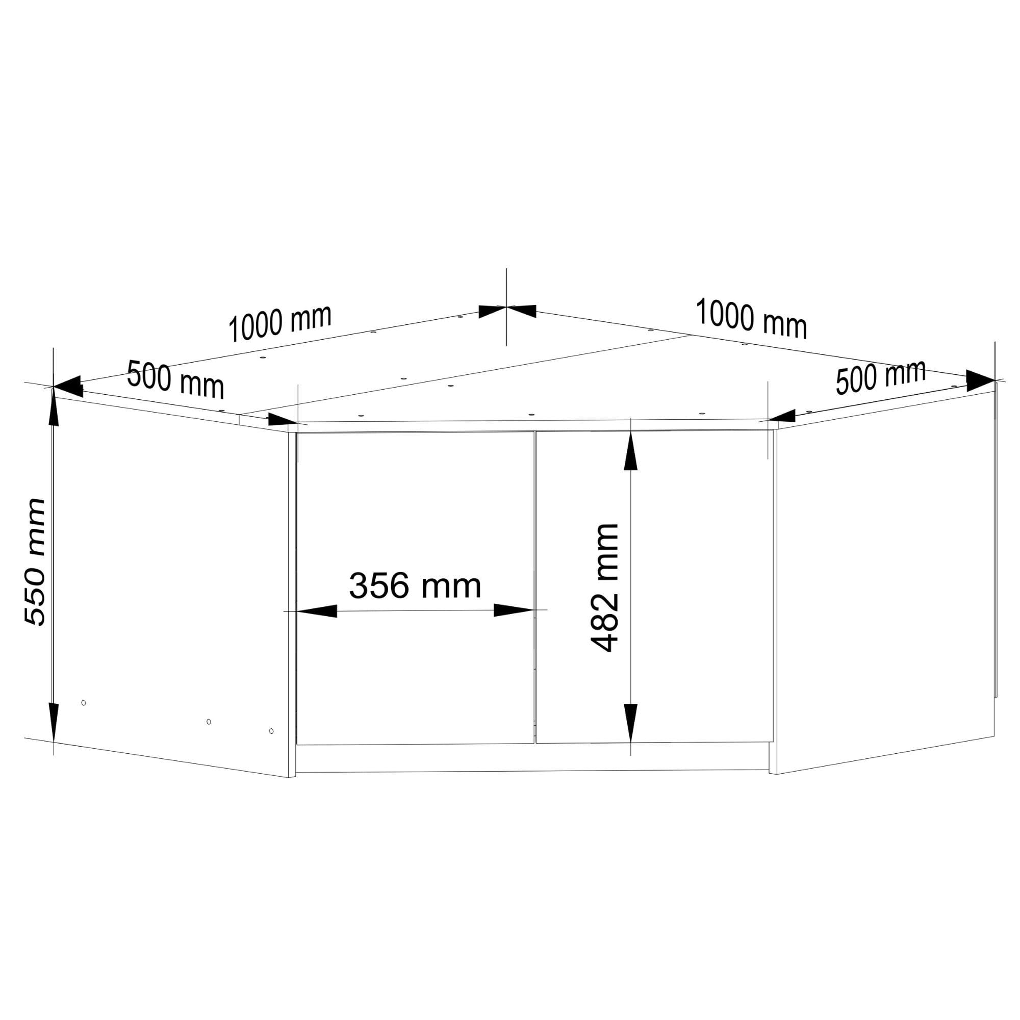 Altillo para armario AKORD S100 Roble Sonoma 100 cm 2 puertas 3 estantes 100x50x55 cm