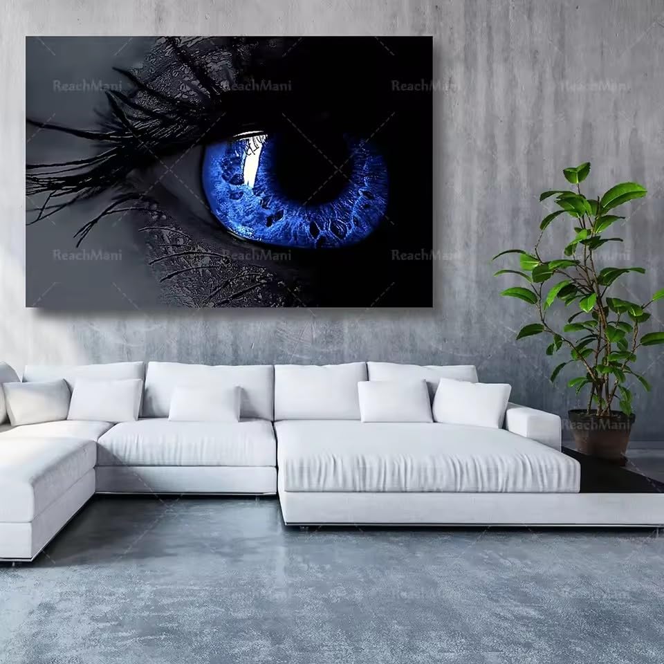 Yeux bleus affiche décorative esthétique 60x80cm pour relooker un mur - 5