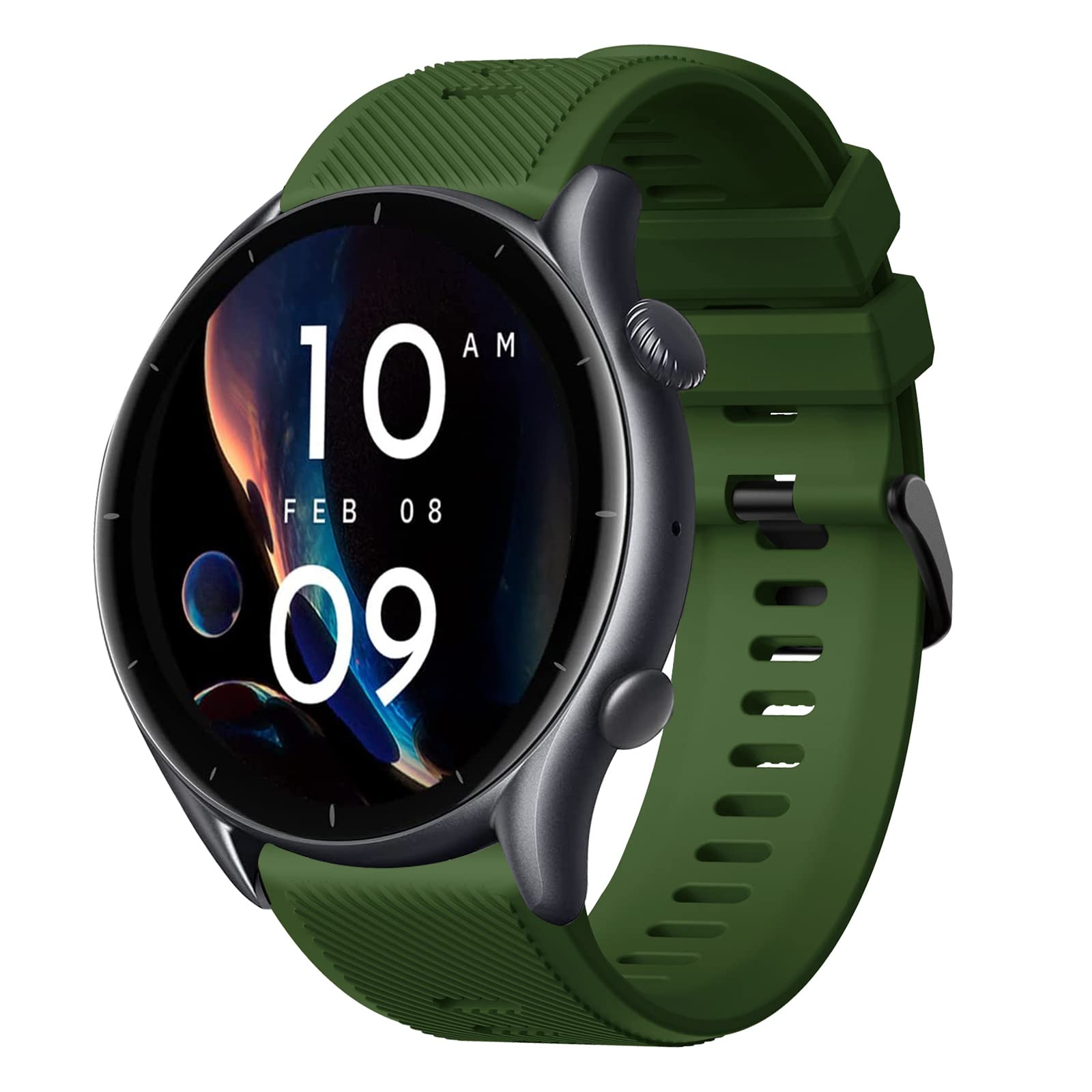 Strap for Amazfit GTR Silicone 22mm Sport Replacement Straps for Amazfit Pace/Amazfit Stratos/Stratos 2/ Stratos 2S/ Stratos 3/ Amazfit GTR 2/ GTR 2e/ GTR 3/ GTR 3 Pro/Huawei Watch GT 2 3 Pro