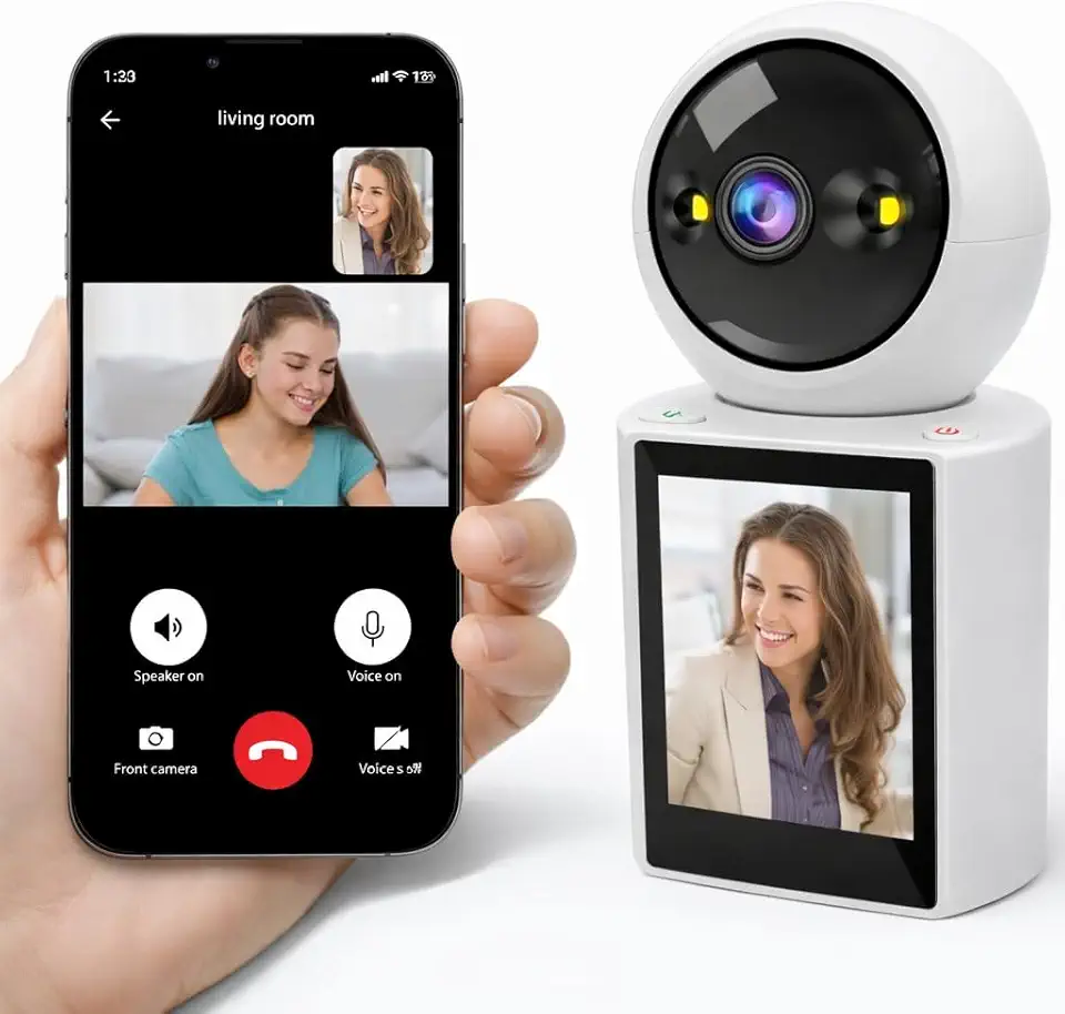 Babá Eletrônica com Câmera Wi-Fi Inteligente Full HD 1080p – Visão Noturna, Detecção de Choro, Áudio Bidirecional, Alarme e Videochamada para Monitorar o Bebê com Segurança