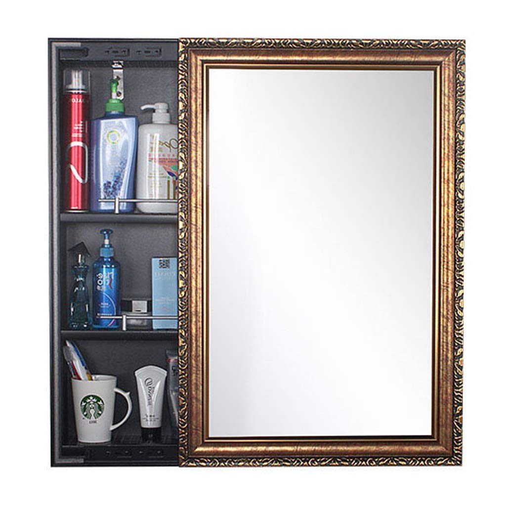 TYUHDUYUR Wall-Mounted Toilet Storage Mirror Box Bathroom Cabinet Mirror Locker (Color : #1 Size : 50 * 80Cm) 5 60 * 80cm