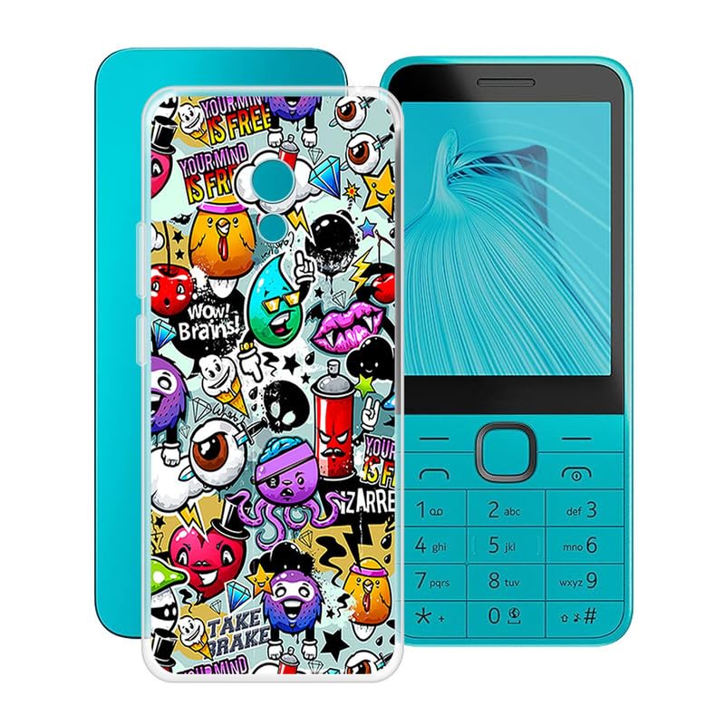 HGJTFANY Cases for Nokia 235 4G 2024 (2.8 inch), Transparent Soft Silicone TPU Bumper Protective Cover, Suitable for Nokia 235 4G 2024 Shockproof Phone Case - XS40