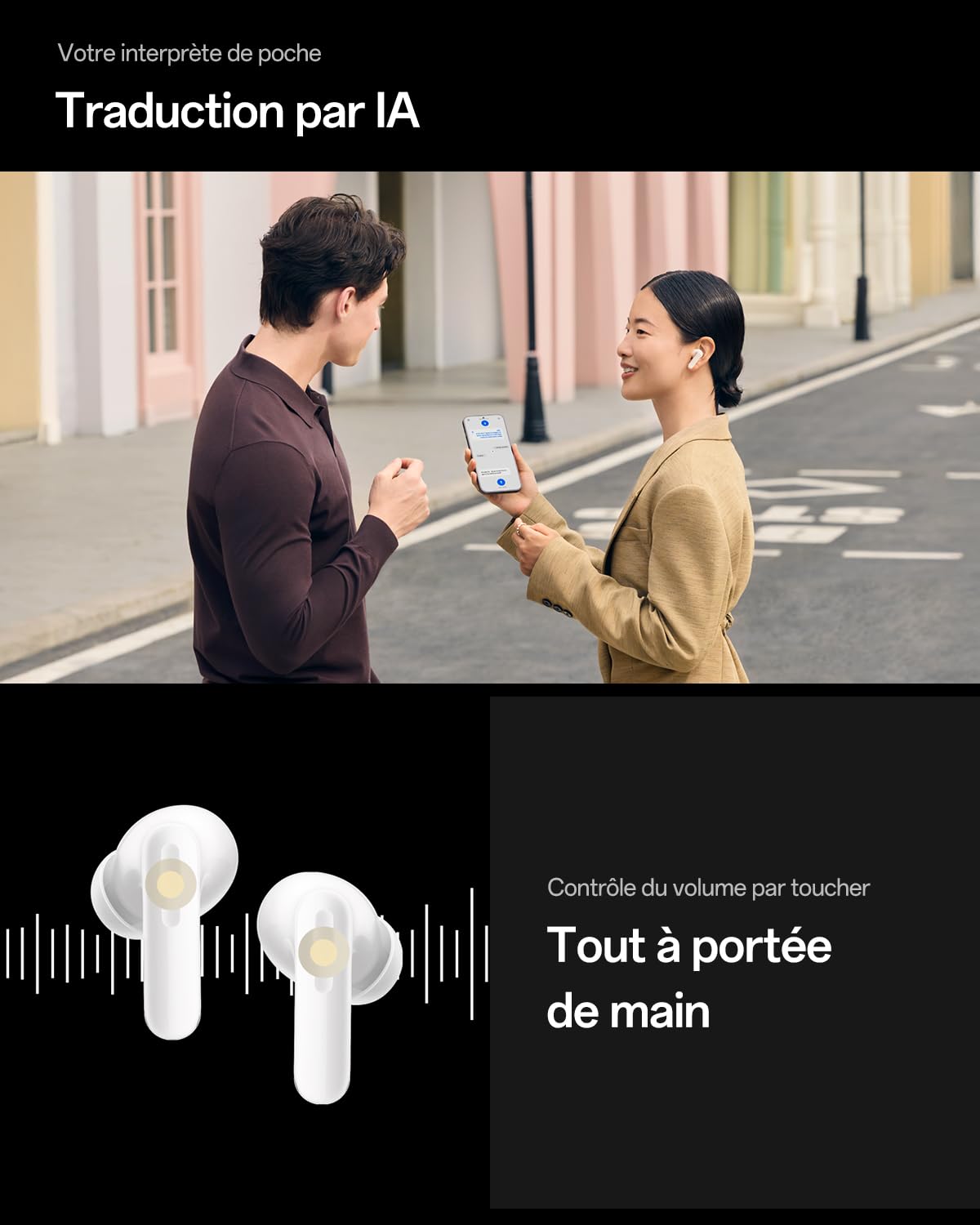 Oppo Enco X3s Écouteurs True Wireless, Auriculaires Bluetooth 5.4 avec Son Dynaudio, Audio Hi-Res LHDC 5.0, ANC Hybride 55dB, 45H d'Autonomie, IP55, Double Drivers Dynamiques, Nebula Silver
