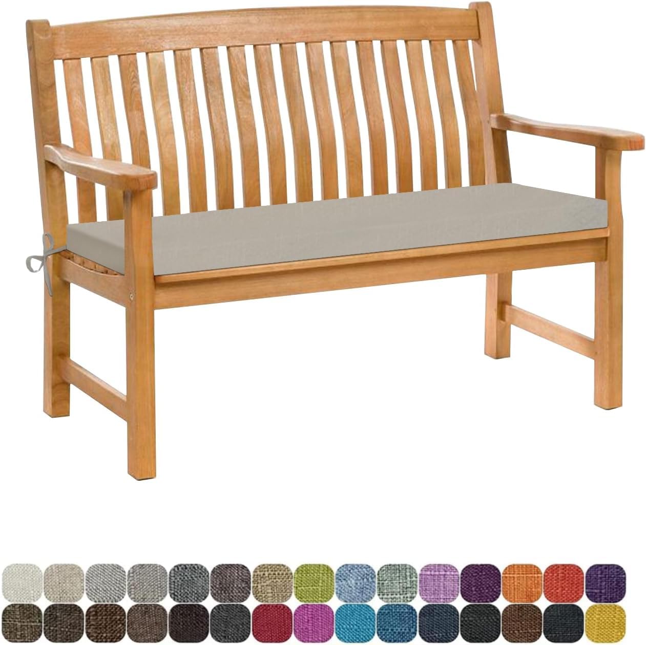 MCOSU Bench Cushion for Outdoor/Indoor Patio Porch Swing Cushions, 48/40/50 x 12/14/16/18 inch Bay Window Seat Furniture Cushion Non-Slip with Zipper(Color:#3,Size:31x18x2in)