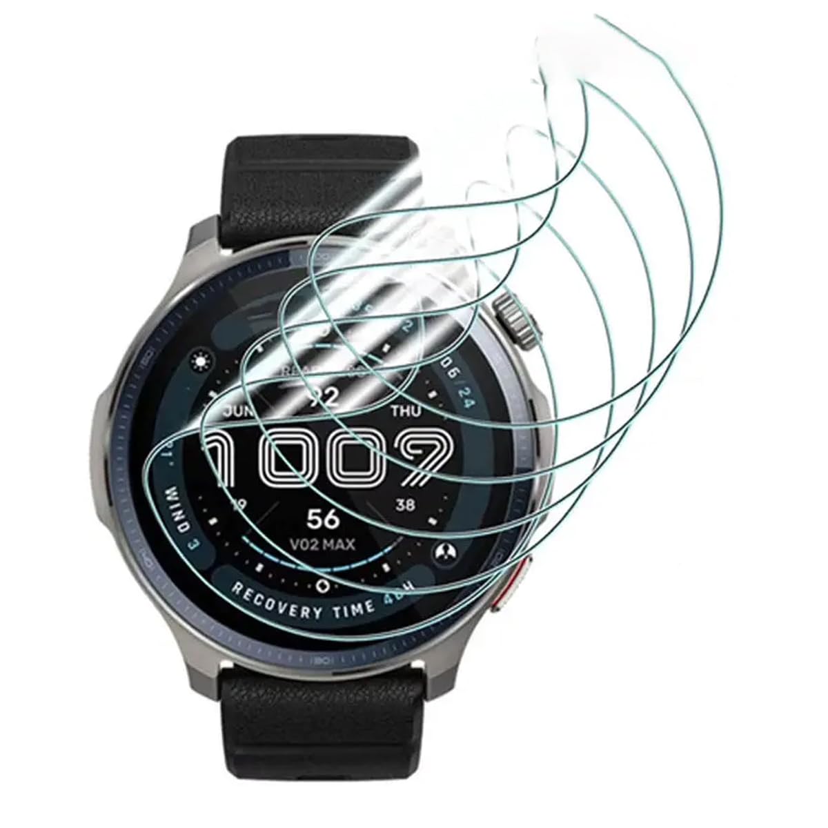 [5 piezas] Película hidrogel Protector de pantalla para Ama-zfit Balance 2 XT, Smartwatch Película tpu de protección transparente flexible de alta definición
