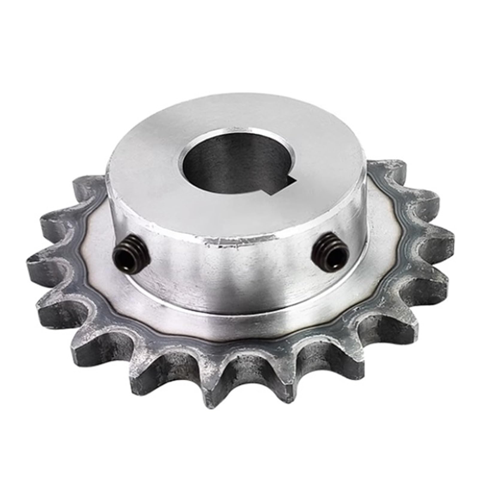 Pignon D'entraînement Industriel 08B, 1 Pièce, 45#, Engrenage À Chaîne En Acier, 10 11 12 13 14 15 16 17 18 19 20 22 23 24, Alésage De Dents 10-40mm(16mm (keyway 5mm),17 Teeth)
