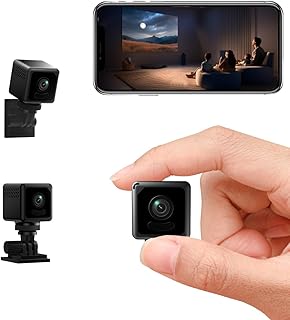 Gilool Mini Caméra Espion WiFi 1080P, Caméra de Surveillance Intérieure/Extérieure sans Fil avec Détection de Mouvement et…