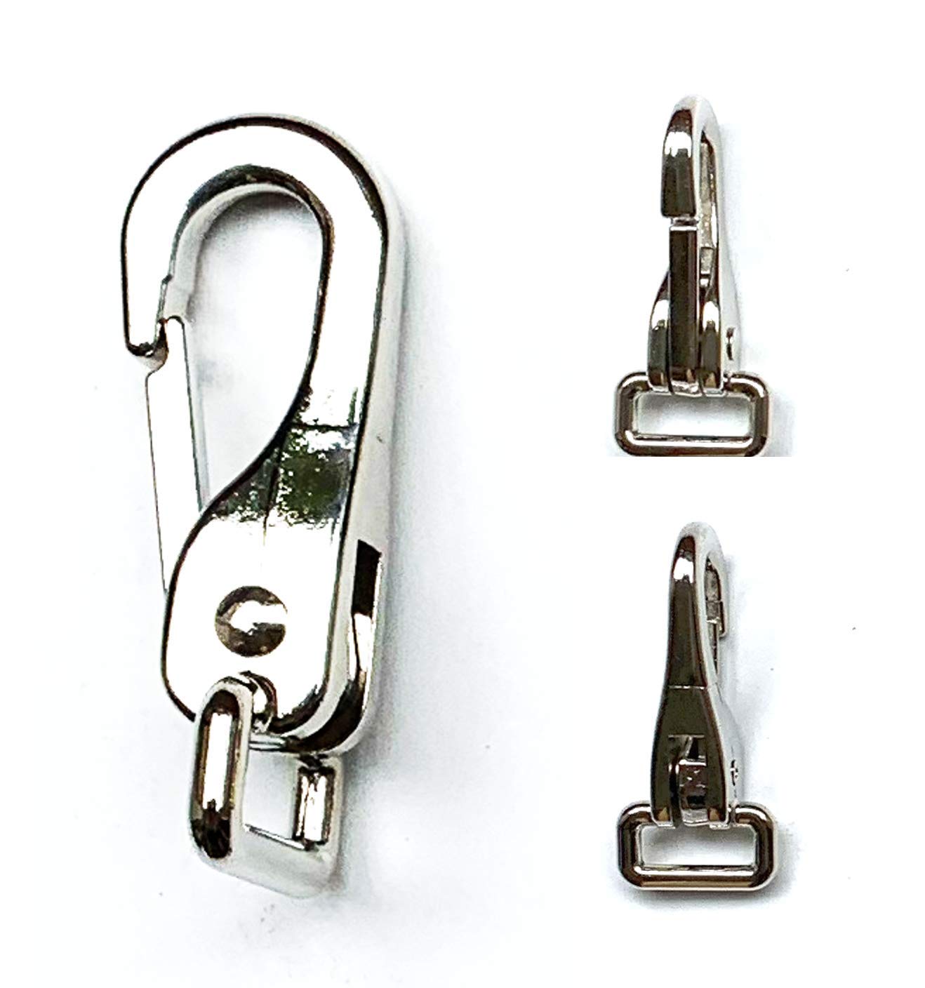 Square Snap Hanging Hooks Heavy Duty Spring Hook Snaps - Nickel Plated ...