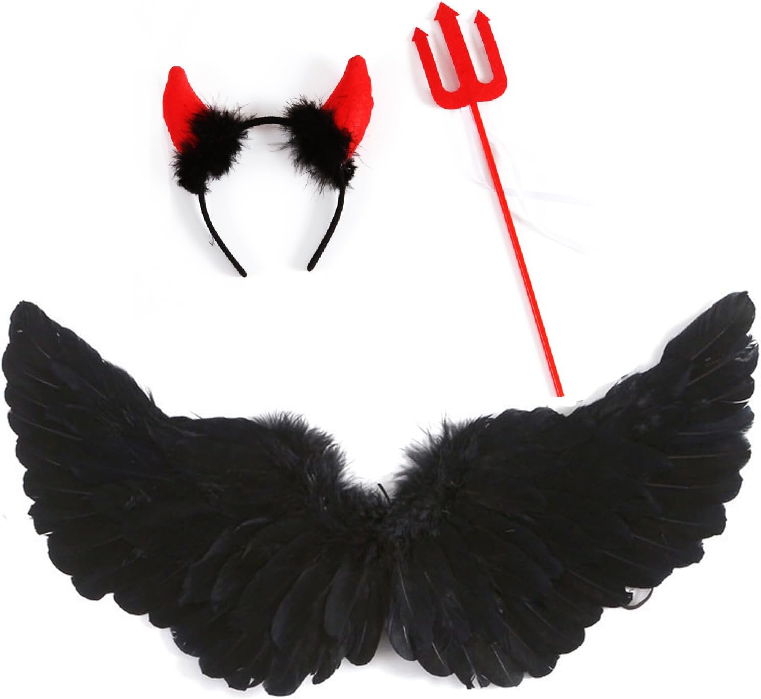 Angel Wings for Girls Kid, Halloween Costume for Kid with Halo Headband and Adjustable Straps to Fit Most Sizes Fancy Dress Costume Christmas Cosplay Party