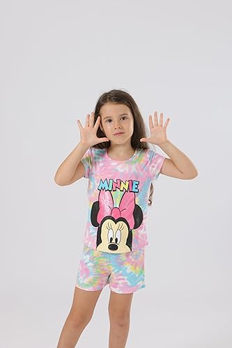 Miniatura 8 de Disney Minnie Mouse - Conjunto de camiseta y pantalones cortos para niñas, multicolor