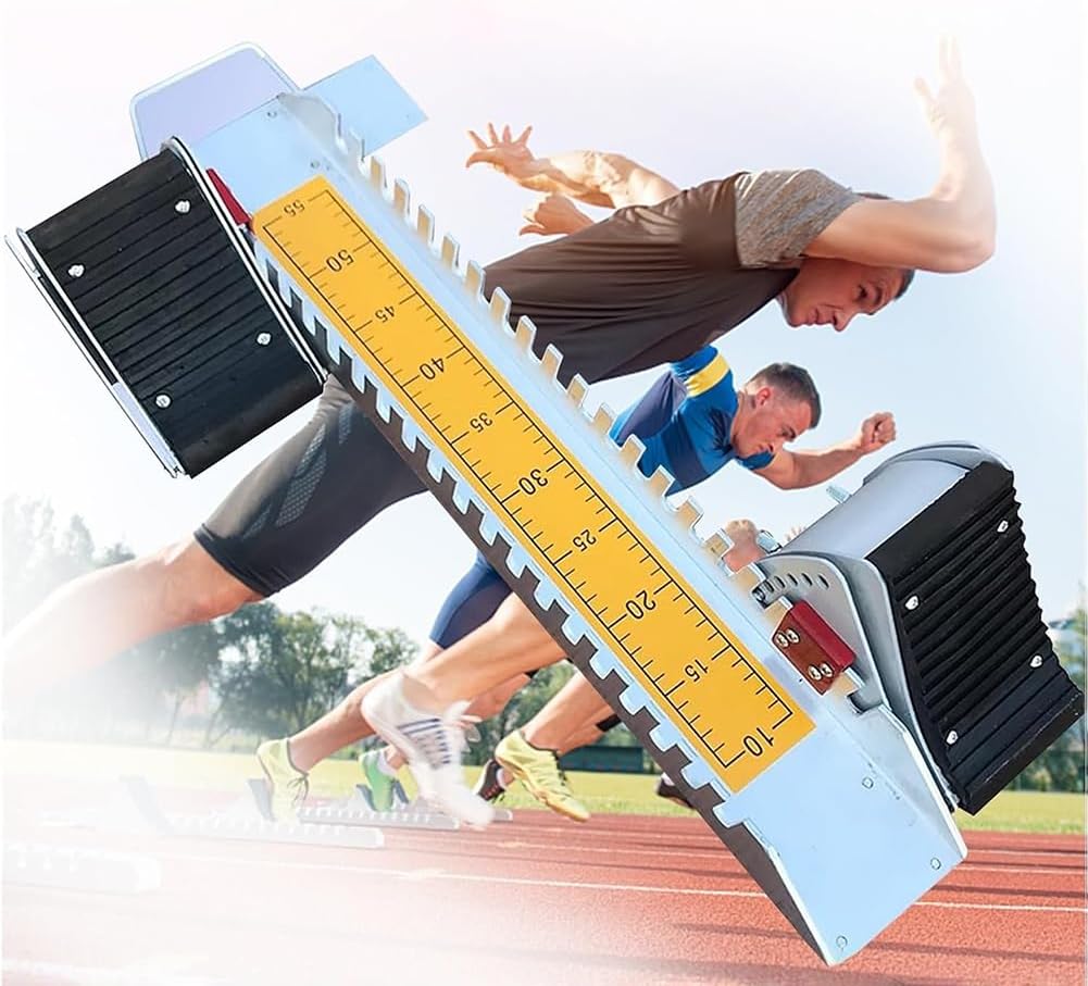 Track and Field Starting Blocks, Multi Function Competition Starting Block for Racing, 6 Angle Adjustable Running Blocks, Portable Starting Block for Sprinter Athlete
