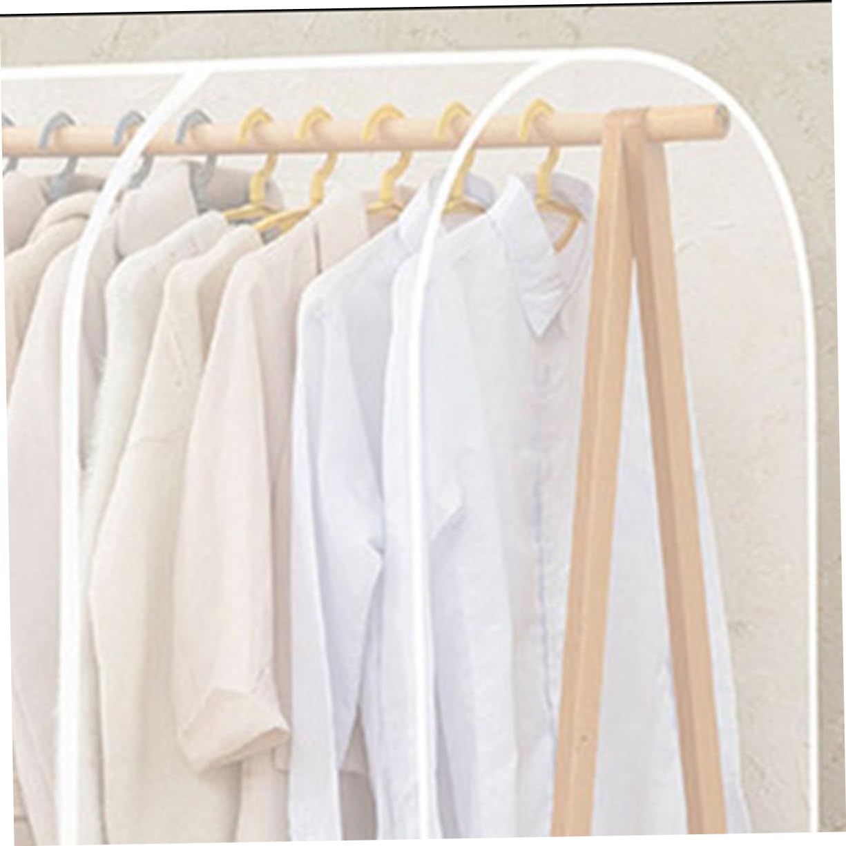 Gatuida Funda para Perchero Capacidad Grande Transparente con Cremallera de Plástico Protector Portátil y Minimalista y Diseño Moderno para Ropa en Casa u Hotel