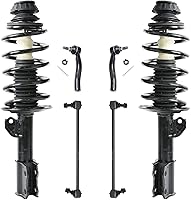 Vista 179 de Detroit Axle - Kit de puntales delanteros para Ford 2000-2004 Focus 2 puntales con muelle helicoidal 2 brazos de control inferiores con rótulas 2001