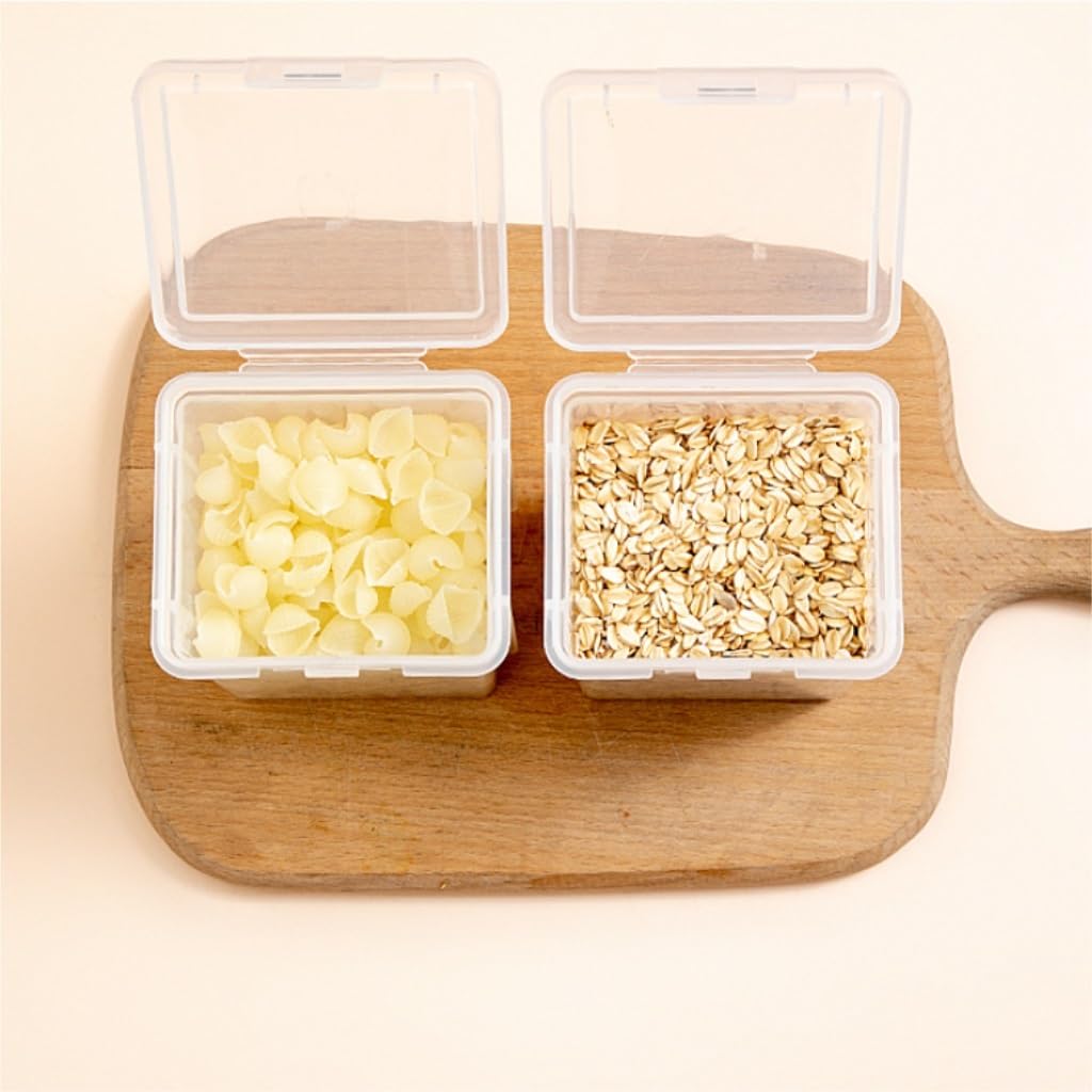 Frischhaltedosen Quadratische transparente Frischhaltebox PP Frischhaltebox Obst- und Gemüsekühlschrank-Aufbewahrungsbox Organizer Kühlschrank (Color : Clear, Size : B)