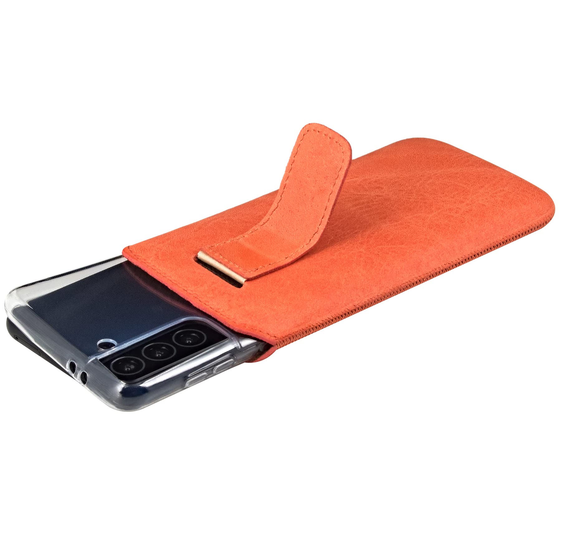 Suncase Custodia in vera pelle compatibile con Cubot Note 50 (adatta solo con silicone, casa/bumper), rosa salmone antico
