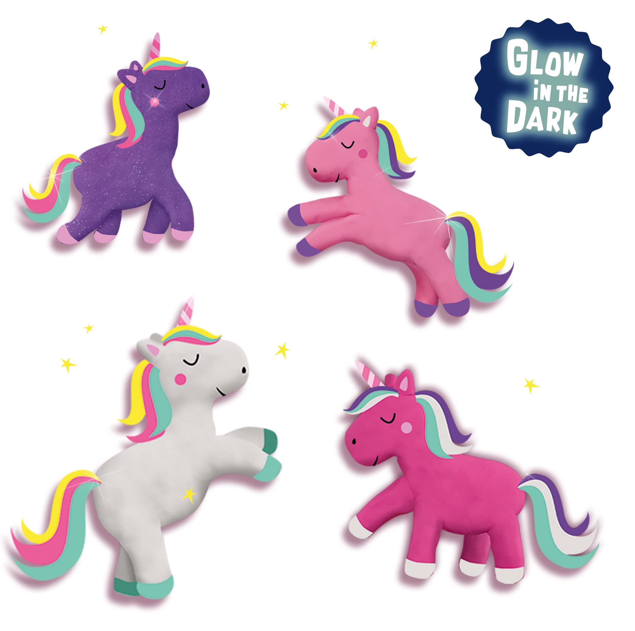Dough Unicorn 4x90gr, Various colours - Image 3