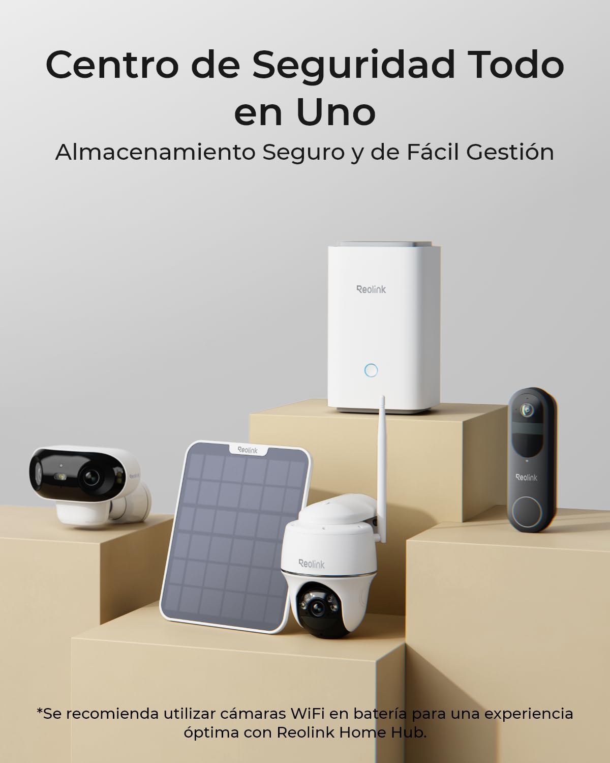 Reolink Home Hub para Cámara Vigilancia, 4K Live View & Playback, Almacenamiento Local Ampliable, Algoritmo Antirrobo Exclusivo, 2.4/5GHzWiFi & Wi-Fi 6, Ain Cuota Mensual, con Tarjeta microSD de 64 GB