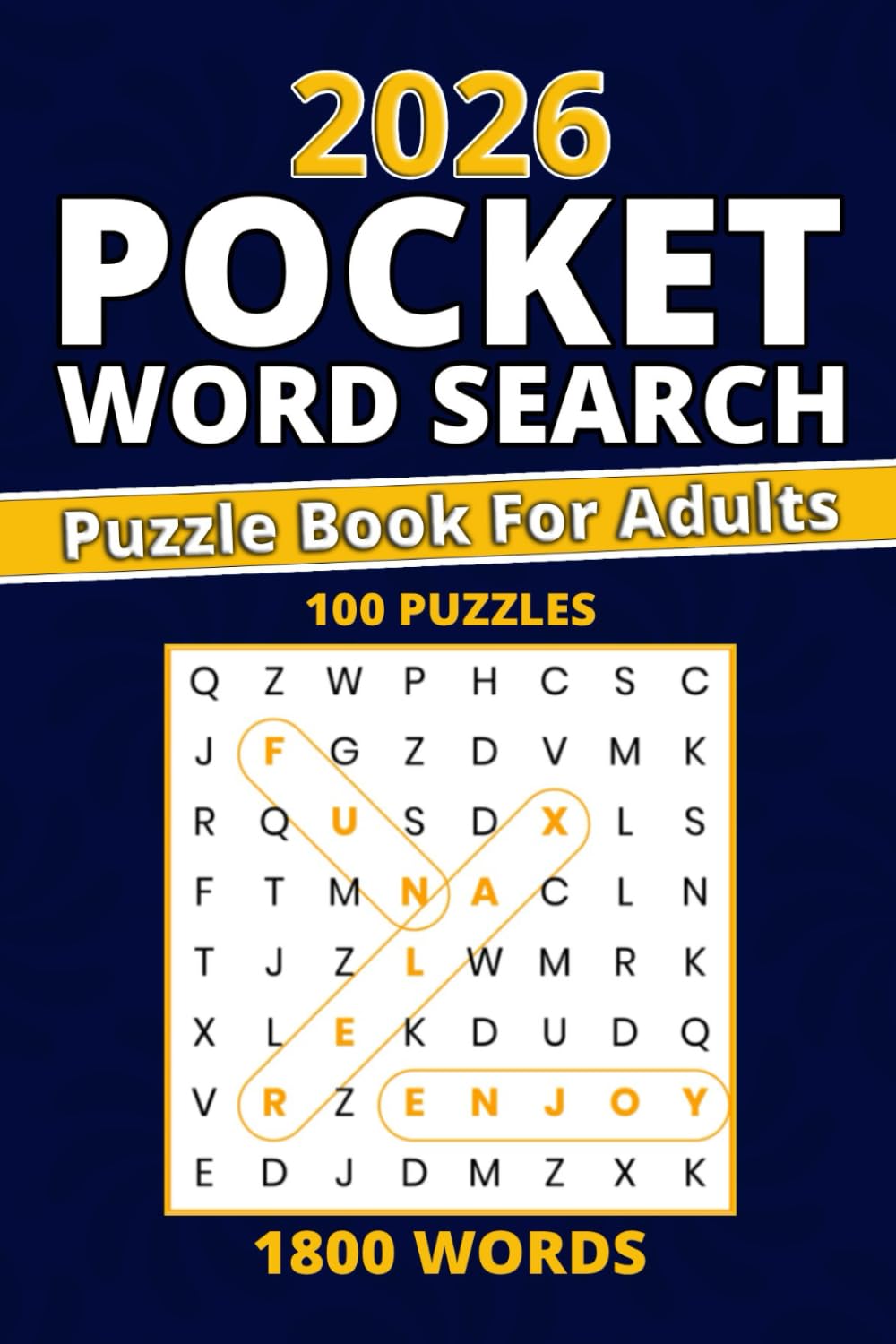Pocket Size Word Search Books for Adults: 100 Puzzles with 1800 words