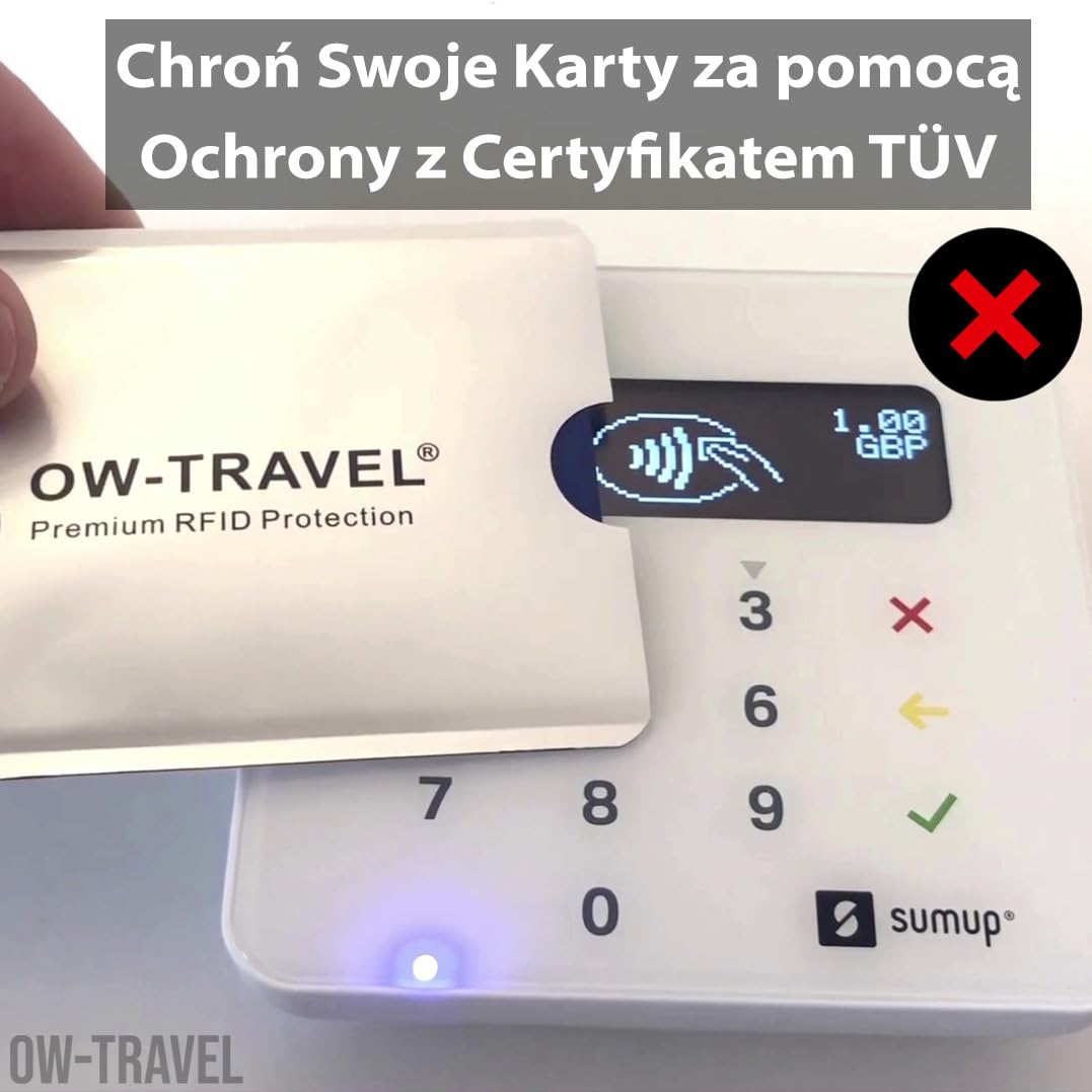 OW-Travel Etui na Karty RFID (10 Sztuk) I Etui na Paszportu (4 Sztuk) Ochrona Kart Zbliżeniowych. Blokada Karty RFID i Ochrona. Kartę Blokada Paszportu Bezpieczeństwa