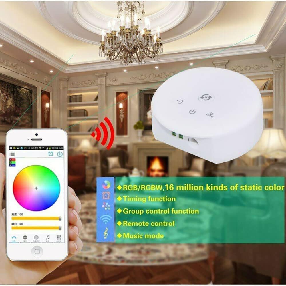 DC12-24V RGB RGBW UFO Wireless Bluetooth 16 Million Colors iOS Android LED Controller Timing Function Group Control Music Mode