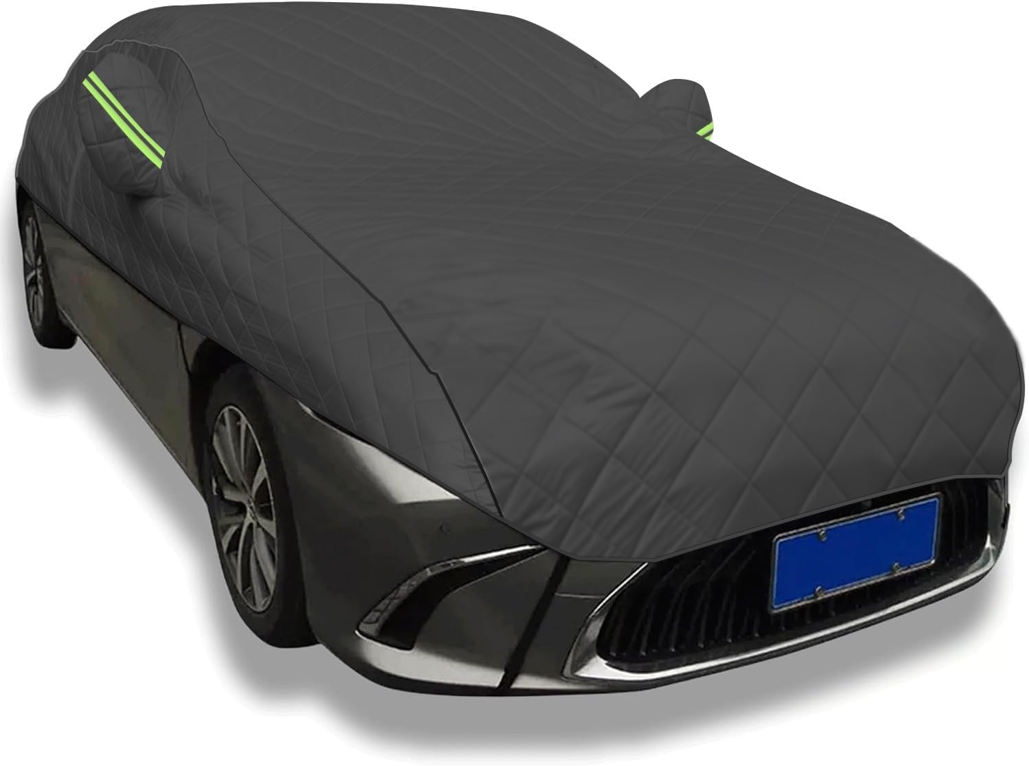 雹害対策ハーフカーカバー適用テスラ モデルX | 5057 x 2000 x 1684 mm | 傷に強く、防水性、紫外線耐性、防雪