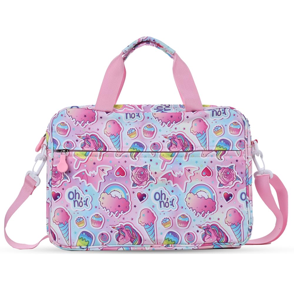 FunnyWin Kids Tablet Bag for Boy Girl Toddler Carrying Tablet Sleeve Carrying with Handle Shoulder Strap 13 inch