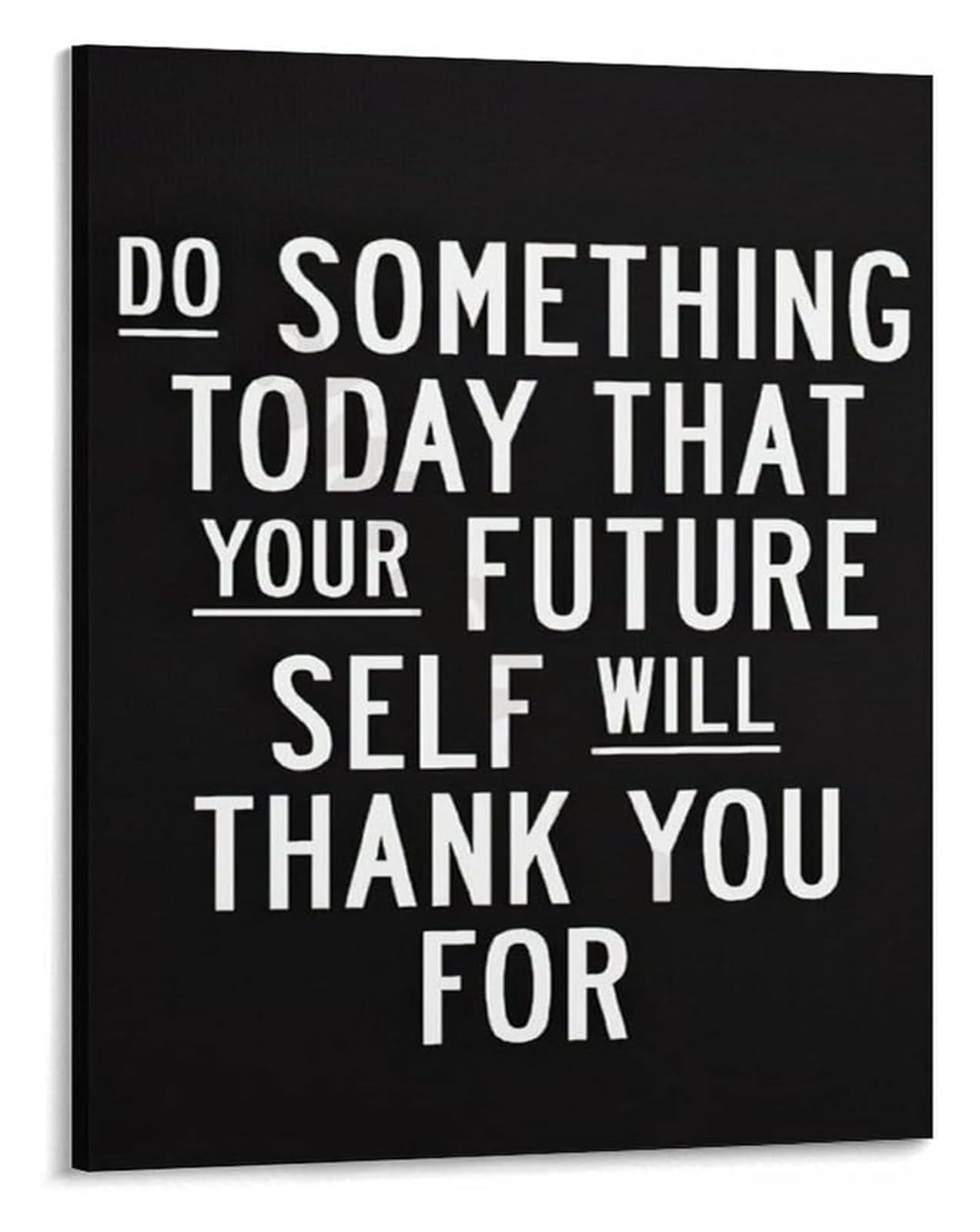 NWPNLXEA Motivational Funny Quote Canvas Poster for Office Wall-Art Humorous Inspirational Workspace Decor Framed,12x18inch(30x45cm)