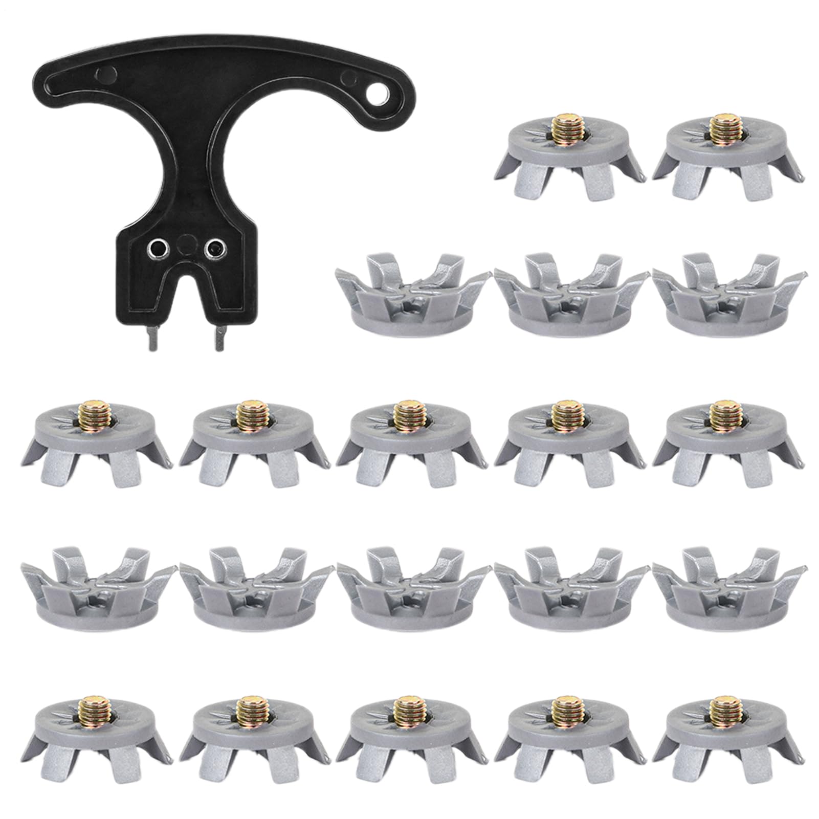 Replacement Golf Spikes | Golf Shoe Spikes Tool Set - Anti-Slip Studs Sprinter Nails Sports Accessories with Wrench for Trail Jumping Tennis Running Training Road Field