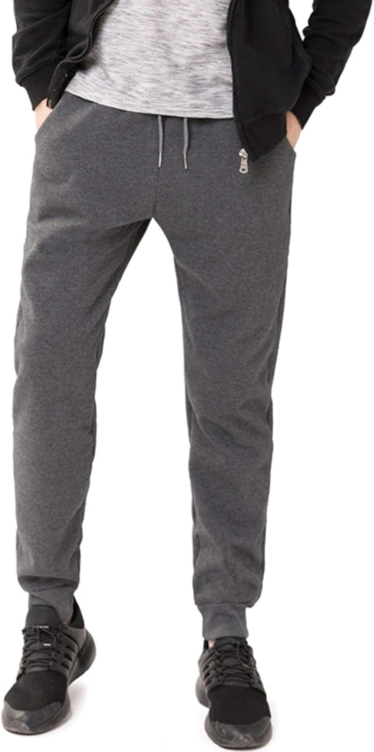 MACHLAB Men's Thermal Fleece Jogger Pants Sherpa Lined Sweatpants Winter Warm Thick Track Pants - Image 6