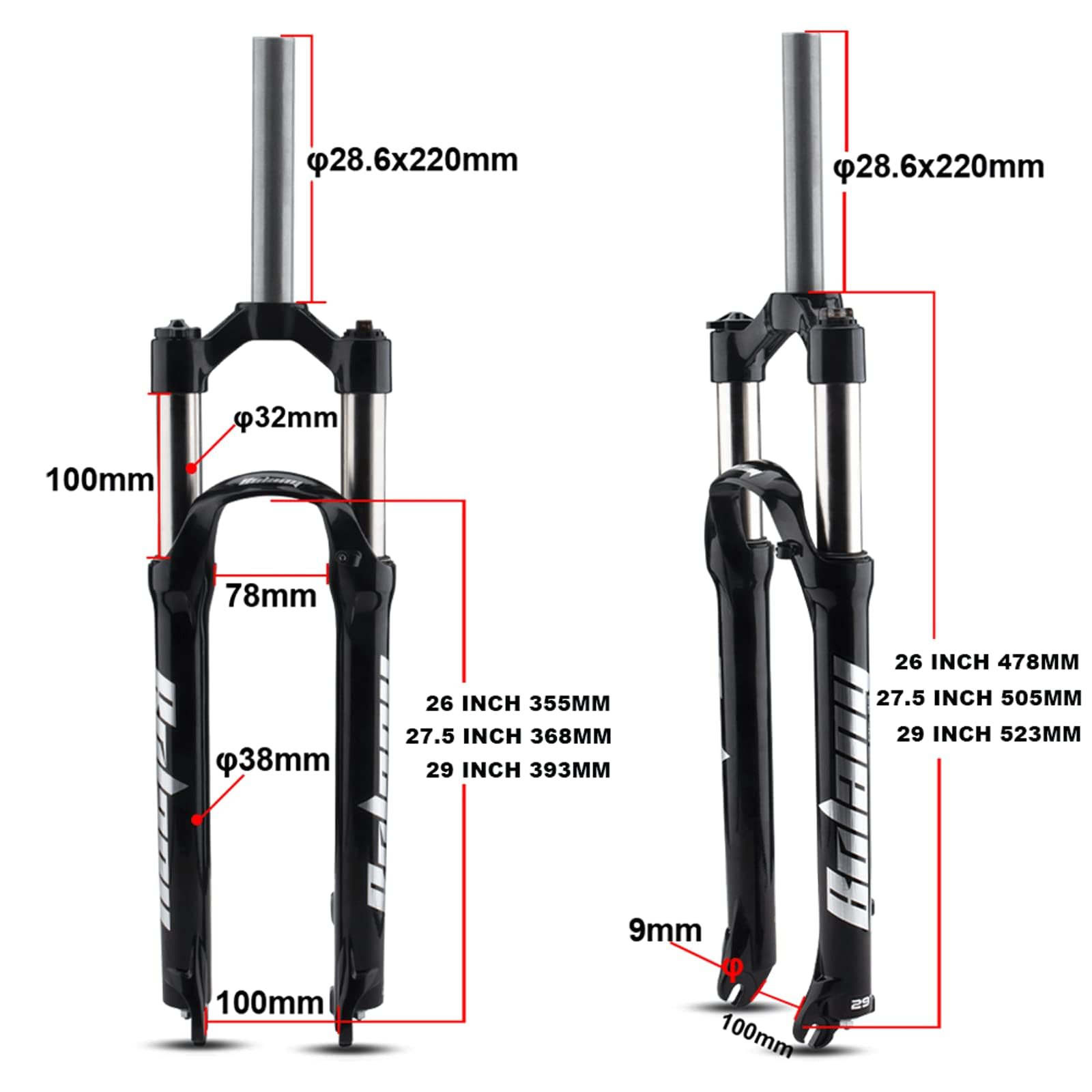 29インチ用サスペンションフォーク★★BOLANY FKA434 / 軽量 29インチ用サスペンションフォークBOLANY FKA434 / 軽量 ボルニー