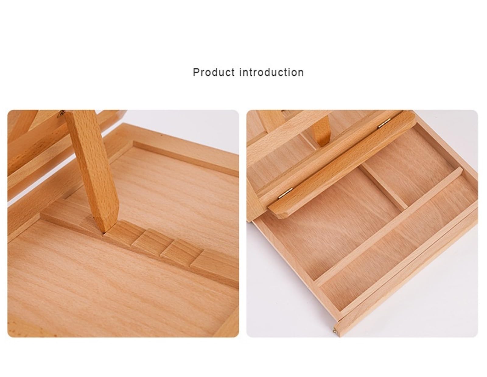 Cuadro de boceto para Artistas y Principiantes | Caballetes de escritorio soporte for pintura al óleo caja portátil de madera for dibujar estuches con cajón