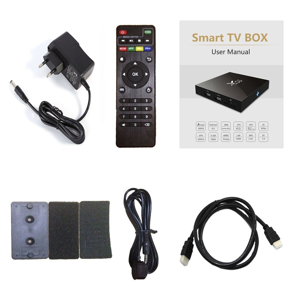Prettyuk X96 Android 6.0 Marshmallow Smart Box Amlogic 64bit Quad Core 2.4G wifi 1G 8G with HDMI DLNA 2.0A Ultra HD 4K Android Mini Box