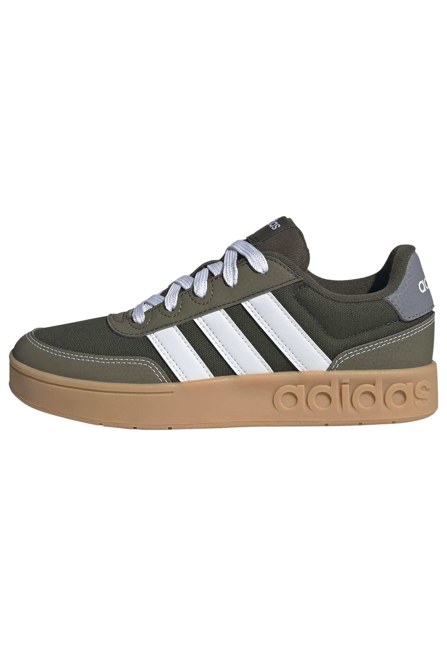 adidas Unisex Kids BREAKBASE Shoes Junior, Night Cargo/FTWR White/Olive strata, 3.5 UK