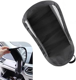 Portable Car Phone Sun Shade Cover, Foldable Anti‑Glare Heat‑Resistant Sun‑Block Shield, Block Strong Sunlight Prevent Screen Overheating Protector for Dashboard Mount Phone Holder (Black)