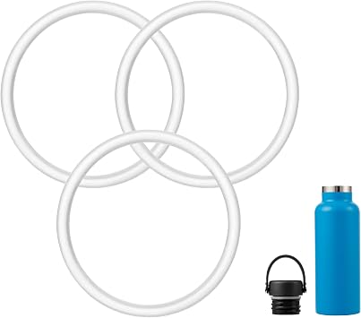 3 - Pack Silicone Replacement Seals - Leak - Proof Gaskets for HydroFlask Standard Narrow - Mouth Lids, Compatible with 18/21/24/32 Oz Flasks