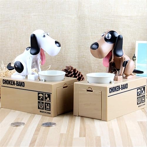 Miniatura 3 de Robotic Dog Piggy Bank - Caja de dinero de juguete para masticar monedas, la mejor Navidad, Año Nuevo, regalo de cumpleaños para niños y niñas (6