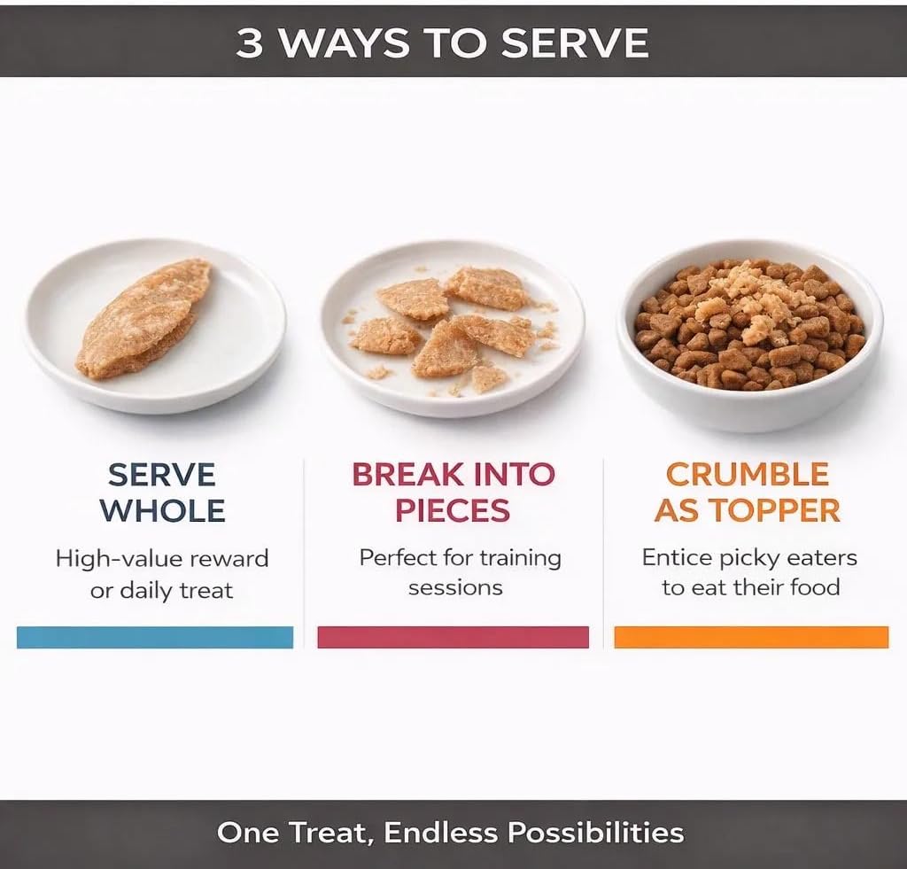 Cat Filet Treats Chicken 3 Pack - Real Chicken Breast High Protein Soft Cat Treats All Natural - Grain Free Healthy Cat Snacks Food Topper for Picky Eaters - 3oz (3x1oz)