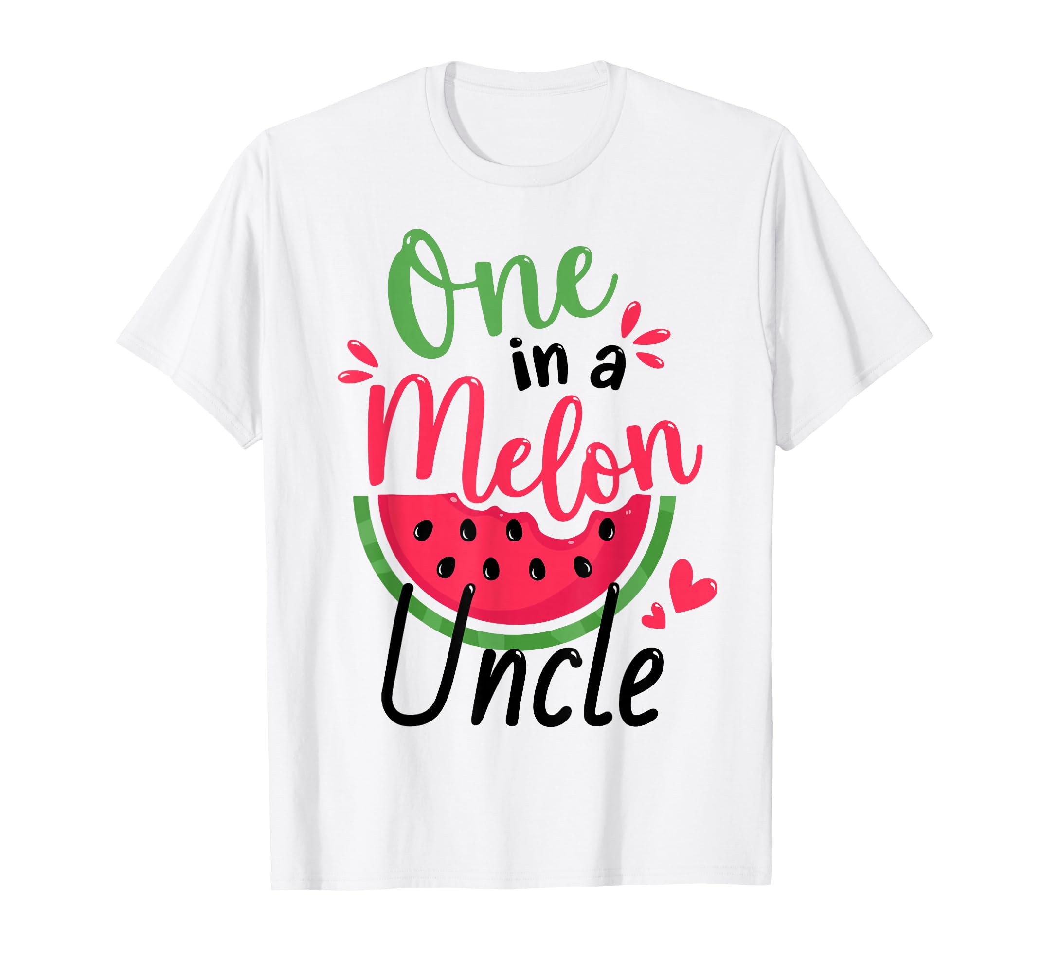 One in a Melon Uncle 1st Birthday Party Family Matching T-Shirt