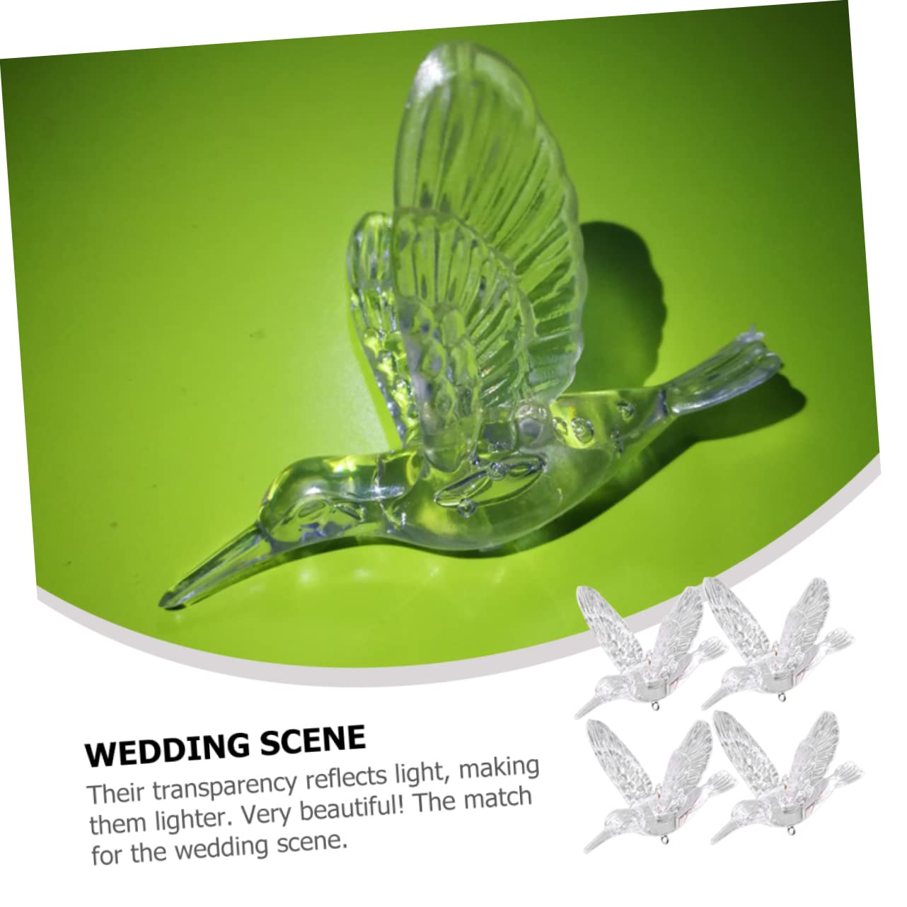 Didiseaon 20pezzi Decorazioni Appese Di Uccelli Colibrì Trasparente Per Matrimonio e Feste Ornamenti Per Soffitti e Decorazioni Da Interni