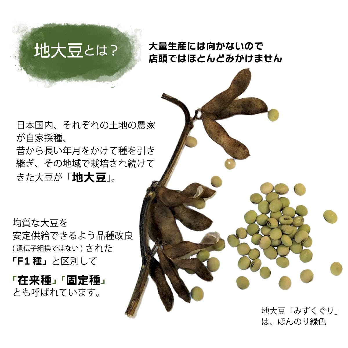 Amazon.co.jp: 滋賀県産 地大豆 みずくぐり 200g × 5袋 大粒 国産 在来